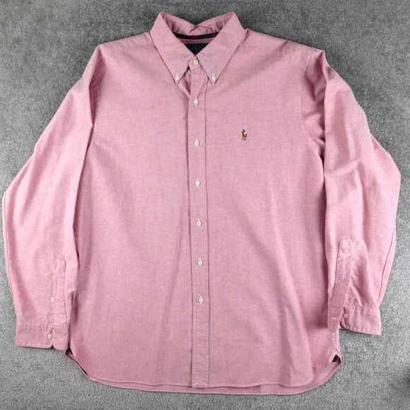 Polo Ralph Lauren Other - Polo Ralph Lauren Shirt Mens XL Salmon Pink Classic Fit Button Down Flesh Pony